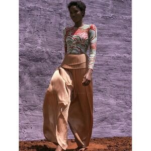 Andrea Iyamah NEW Women's Linea Pleated Pants Size Medium in‎ Toffee